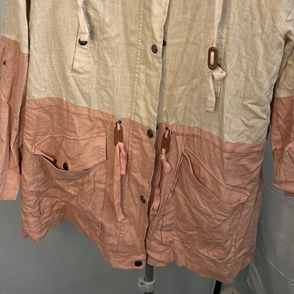 Blu Pepper Khaki and Pink Color Block Jacket Size large **missing pocket snaps** - Picture 14 of 14